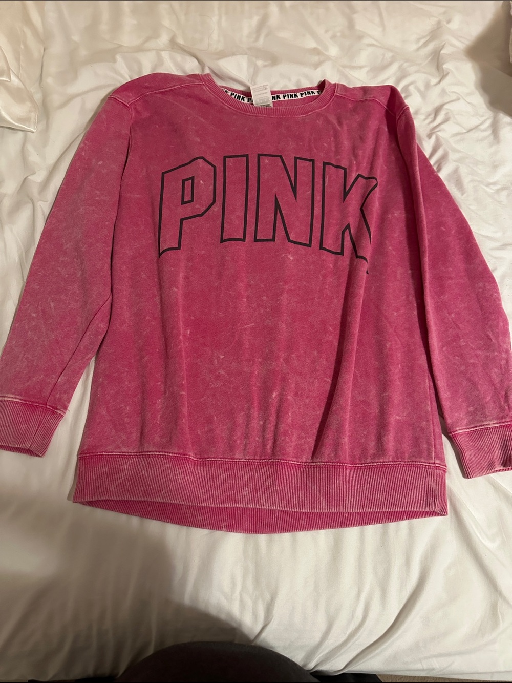 PINK Victoria's Secret Vintage Wash Pink Crewneck Sweatshirt